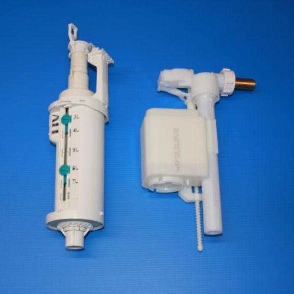 Chasse d'eau complète (mécanisme et robinet flotteur)